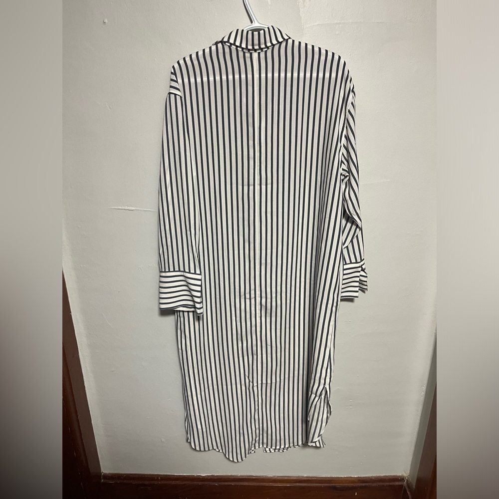 H&M Navy and White Striped Shirt Dress - Picture 6 of 6